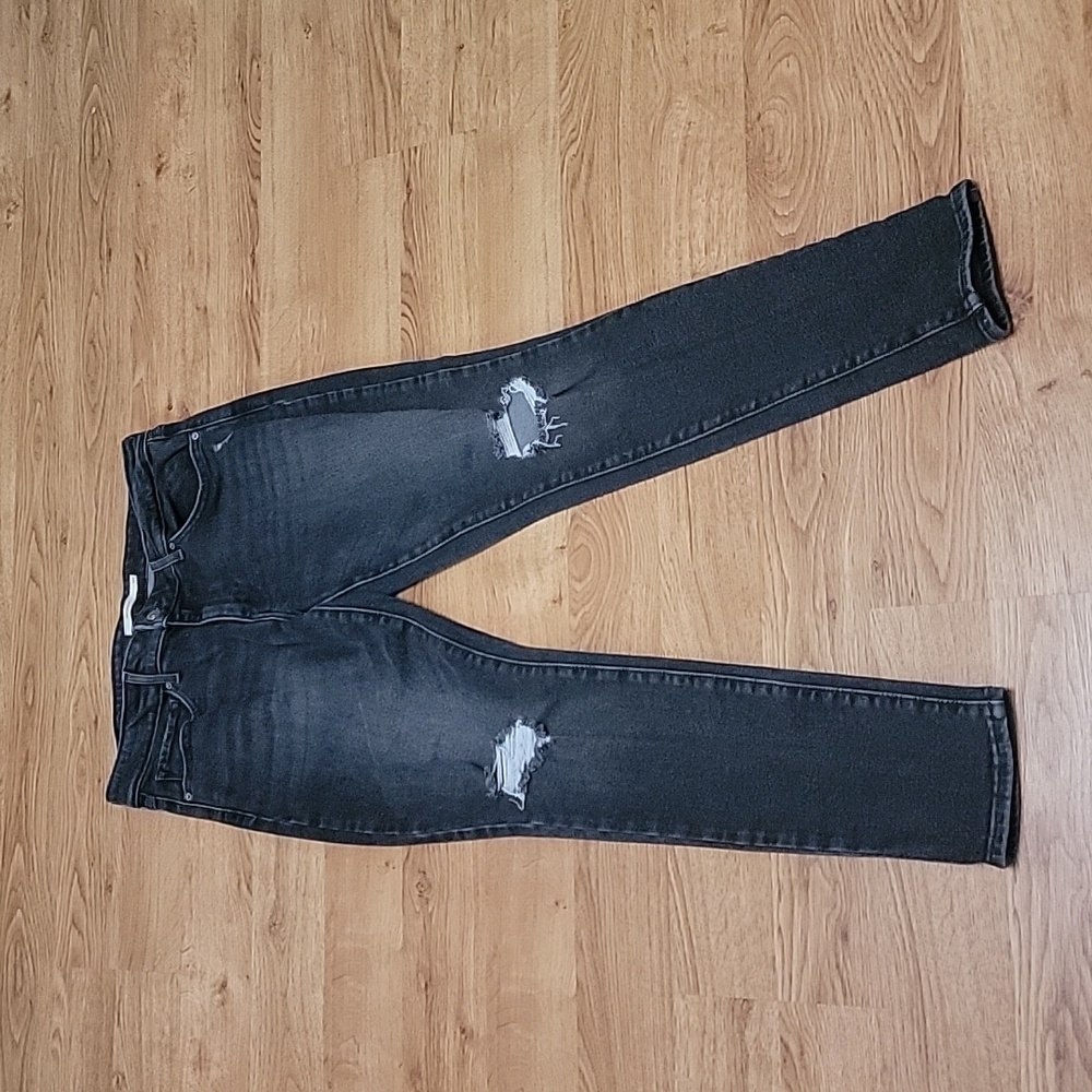 Levi's 711 Skinny Distressed Black Jeans Size 30